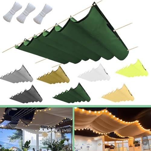 Tenda da sole retrattile, 250 x 500 cm (larghezza x lunghezza), regolabile, protezione solare, impermeabile, pergolato, resistente ai raggi UV, per terrazze, giardino, verde scuro