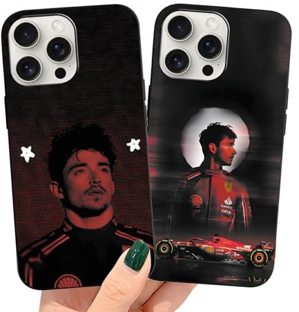 TBNMBGY 2 Stück Handyhülle für Apple iPhone 14 Pro Max 6,7 Hülle, Schwarz Silikon Weich TPU Schutzhülle mit Formula 1 Rennfahrer Aesthetic Muster Design Case Cover für iPhone 14 Pro Max