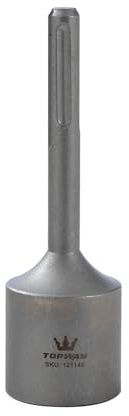 TOPWAY SDS Max Ground Rod Driver 51 x 65 x 220mm T Post Driver Chisel Bit, Work with SDS Max Rotary Hammers and Hammer Drills 121149