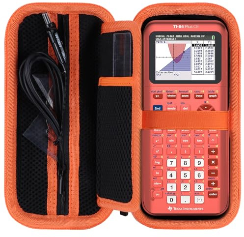 RIYADAone Tasche für Texas Instruments TI-84 Plus CE Taschenrechner | Kompatibel Evo-T/TI Nspire CX II FC/TI-84 Plus/TI-82/TI-Nspire CX II/TI-89 Titanium Taschenrechner, Tragbare Hart Schutzhülle