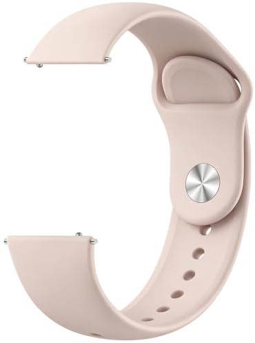 Aurrain 18mm 19mm 20mm 22mm Silikon Armband für Garmin/ID205L/Galaxy/Amazfit/Huawei/Coros,Weiche Silikonsportarten Armband Unisex
