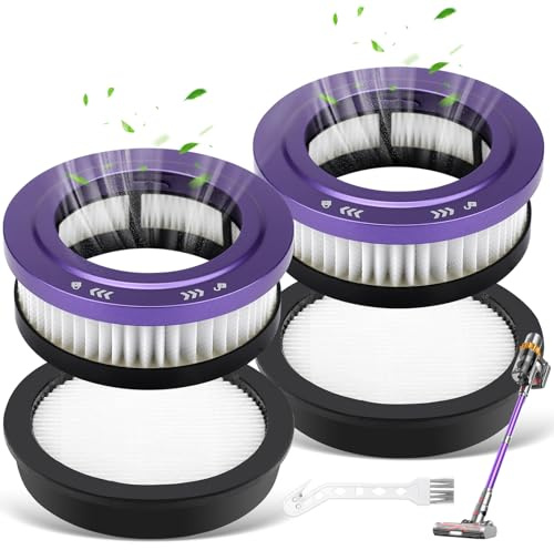 Kigniote 4 x Staubsaugerfilter für Anyson Stars 5 45000Pa/550W/70Min Staubsauger Kabellos HEPA Filter Ersatzteile Kompatible mit Anyson 1.6L Akku Staubsauger Super Leise Stars 5 Ersatzfilter