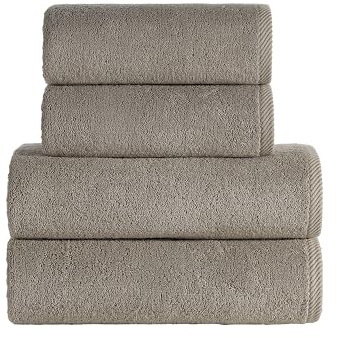 Roominess Handtücher Set 4er 100% Baumwolle 50x100 70x140 cm, Beige