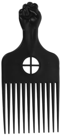 DECORNIJIA Styling Werkzeug für Lockiges Haar aus Kunststoff Leichter Afro Haarkamm für Damen und Herren für Schlafzimmer und Auto Schwarzer Steckkamm für Volumen