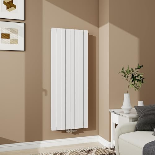 Acezanble Paneelheizkörper Design Flach Heizkörper Vertikal 1600x602 mm 2053W Doppellagig Weiß Mittelanschluss Badheizkörper