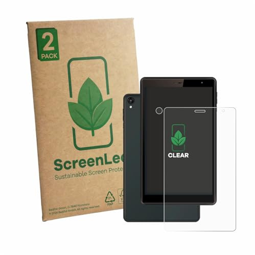 ScreenLeaf 2 Stück Schutzfolie für Logicom Tab 80 8 (Display+Kamera) [nachhaltiger Displayschutz, Folie, transparent, kratzfest]