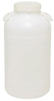 Ecoplast | Fusto in Plastica a Bocca Larga con Guarnizione e Tappo, Rubinetto non Incluso, Capienza 25 Lt, Colore Neutro, ø270x535, Made in Italy