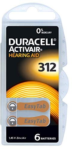 DURACELL ACTIVAIR Easytab DA 312 - Confezione da 4 blister da 6 pezzi