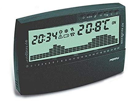 Perry 1CRCR017AG - Cronotermostato giornaliero digitale da parete serie UP & DOWN antracite