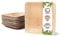 BIOZOYG 200x assiettes en feuille de palmier 20 x 20 cm - Assiettes jetables compostables et naturelles - Vaisselle de fête carrée