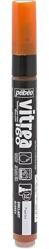 Pebeo Vitrea 160-Glass Paint Glossy Marker, Paprika
