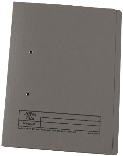 Rexel Jiffex Foolscap Transfer File - Grey (Pack of 50)