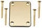 Musiclily Metal Guitar Neck Plate for Fender Stratocaster Telecaster Electric Guitar or Bass,Gold