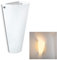 Wandleuchte Zera aus Metall/Glas in weiß, moderne Wandlampe mit Up & Down-Effekt, 1 x E27, Innenwandleuchte mit Lichteffekt, ohne Leuchtmittel