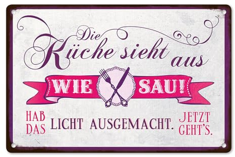 GRAFIK WERKSTATT BIELEFELD Blechschild, Rosa, 30 x 20 cm, Wandmontage