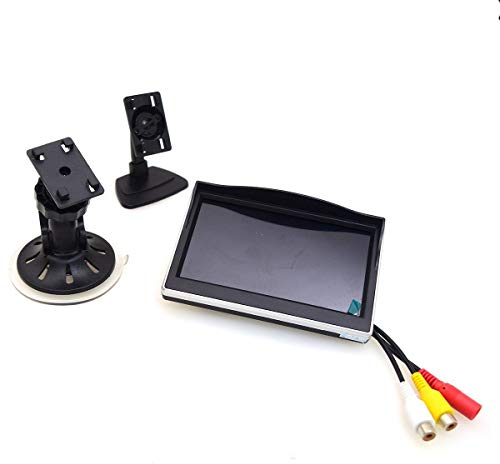 5 Coche Camión Monitor, 12-24 Ancho Entrada Camión / Montado In-Coche TFT LCD Pantalla Succión Copa & Dash Estar Dual Soporte Montaje 2 RCA Canal para Reserva Cámara / Trasero Vista / DVD / Media Player