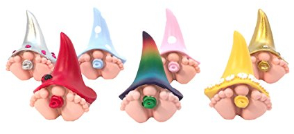 GlitZGlam Miniatur Baby Zwerge 7er Pack Kollektion - Die entzückenden Baby Zwerge für den Feengarten, den Gartenfeen LIEBEN