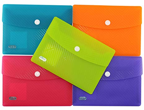 ELBA Urban Brieftaschen, 5er Pack, DIN A6, Kunststoff, farbig sortiert