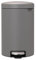 Brabantia NewIcon Pedal Bin 12L (Mineral Concrete Grey) Soft-Closure Rubbish Waste Bin, Removable Inner Bucket + Free Bin Bags
