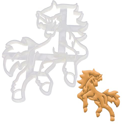 BAKERLOGY Realistic Unicorn Cookie Cutter - Detailed Biscuit Cutter Design for Baking and Crafts, Ideal on Fondant, Dough, Clay