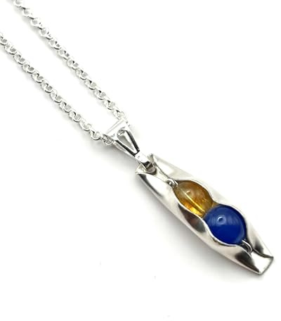 10th anniversary necklace | Two peas in a pod | Mixed birthstones | Tin anniversary | 10 years