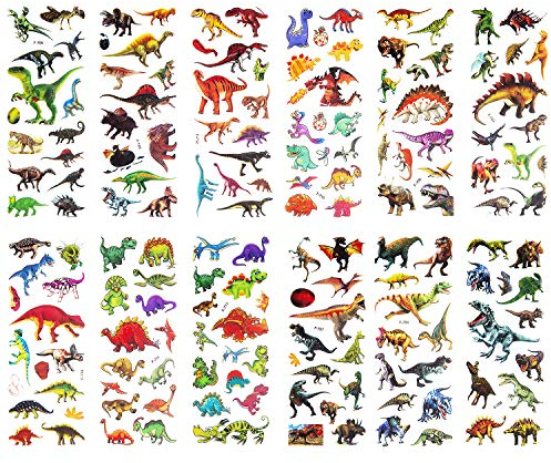 SAVITA Dinosaurier Aufkleber 3D Puffy Aufkleber für Kinder und Kleinkinder (über 300 Stück), 24 Blatt Aufkleber für das Prämien-Sammelalbum zum Thema Dinosaurier