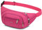 Sac Banane Homme Femme Ville De Sécurité pour Voyage Ou Outdoor Sport Waist Pack Fanny Pack pour Vie Quotidienne Ou Randonnée (Rose Rouge)