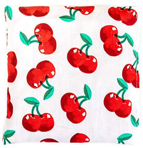 Bio-Dinkelkissen 12x12cm cherry-white - Wärmekissen & Kältekissen Körnerkissen