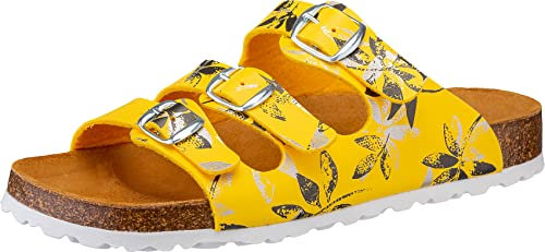 Lico Bioline Leave Damen Hausschuh, Gelb, 42 EU