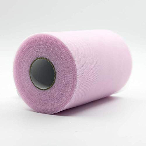 WILLBAN Rouleau de tulle en organza pour décoration de mariage, fête prénatale, 15 cm, pour décoration de fête et d'événements, de fiançailles (pâle)