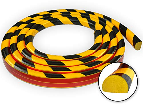 Betriebsausstattung24 Flächenschutzprofil Typ C - gelb/schwarz - selbstklebend - Länge: 5,0 m