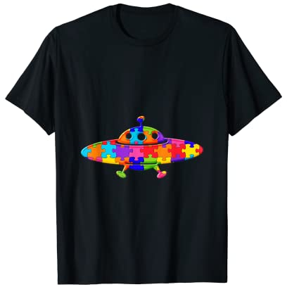 UFO Alien ET Puzzle Autism Puzzle T-Shirt