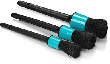Auto Finesse Detailing Brush Trio Lot de 3 brosses de nettoyage anti-rayures pour roues, intérieur, extérieur et moteur