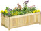 Outsunny Fioriera in Legno Pieghevole da Esterno, Orto Rialzato da Balcone, Orto in Cassetta Richiudibile con Base Drenante, 70x30x25cm