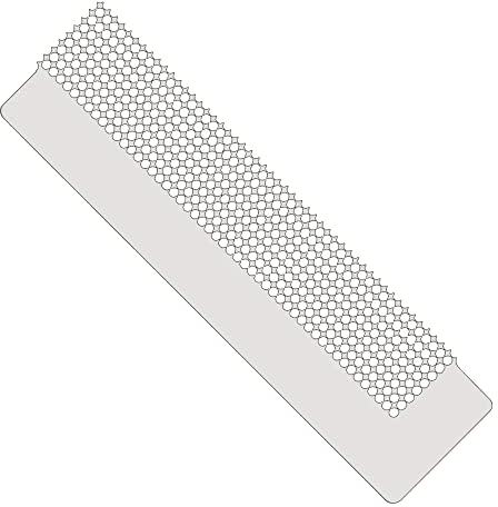 Grevosea 5D-Diamant-Mallineal,diamond Malerei schablone 50 Fächer,Diamant-Zeichenlineal,DIY Edelstahl,Punktemalerei,Werkzeuge für runde Voll- und Teilbohrungen, Kreuzstich(16cm, 400 Löcher)