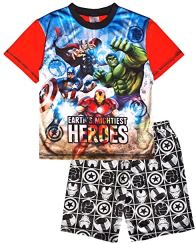 Marvel Avengers Boys Short Pyjamas Age 13-14 Years Red