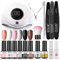 ROSALIND Gel Nagellack Starterset Mit UV Lampe 48W, 6 Mini Nude Weiß Rosa Silber Schwarz Braun Gel mit Base und Top Coat Nail Art Manicure Set