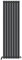 iBathUK Apex Tall Vertical Radiator with Mirror, Single Flat Panel, 1800x605mm, Wall Mounted for Bathroom,Kitchen,Living Room with Radiator Valve - Anthracite