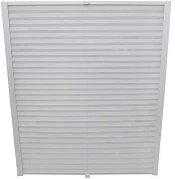 ondeco Dachfenster Plissee zum Bohren passend für Velux Fenster Plisseerollo Faltrollo verspannt Zubehör Weiß UK08 - B: 117,3cm x H: 121,5cm