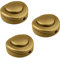 HALOTEC | Pack 3 Interruptor de Suelo Unipolar de paso para lámparas de Pie| Dorado | Botón Pulsador |Fabricado en Italia|Maxima Calidad