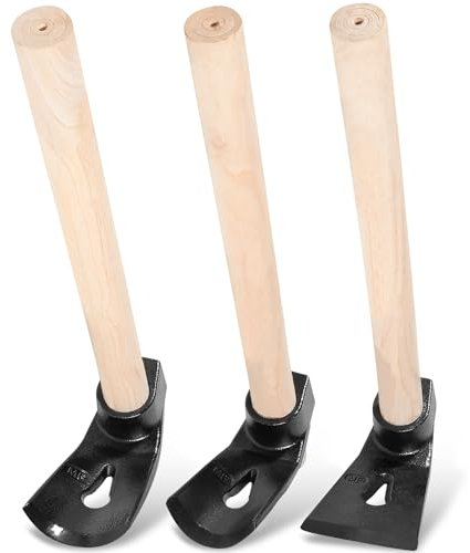 Woodworking Wood Carving Bowl Adze Tools Set Including Straight adze, Big Curve Adze, & Small Curve Adze (3PCS)