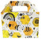 Harfield Kids Lunch Boxes Bees Cartoon Happy Meal Style Cardboard Recyclable Disposable FSC Certified Pack of 25
