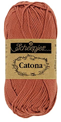 Scheepjes - Scheepjes Catona 504 Brick Red Yarn - 20x25g