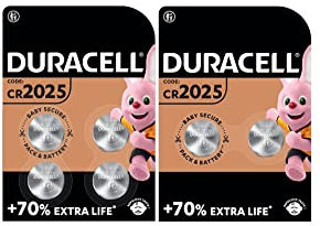 6X Duracell CR 2025 Con Litio (1 Blister Da 2 Batterie + 1 Blister Da 4 Batterie) 6 pile