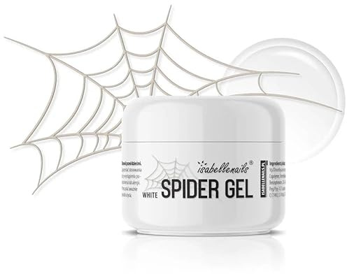 Isabellenails Spider-Line Gel - Spinnengel für Nailart, Farbgel für French Tip Maniküre DIY Nail Art für Starter & Profesionals (weiß, 5g)