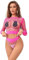 ohyeahlady Lingerie Sexy de Pute Femme Hard Résille Tenue Coquine Hot Pute Luxe Nuisette érotique Transparente sous Vetement Feminins Mesh Bodystocking Ouverte Cadeau Sexy(Rose,L-XXL)