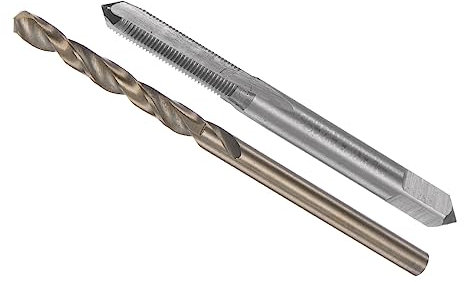CoCud Tarauder et Perceuse Mèche Ensemble, M4.5 x 0.5 Taraud Filetage 4mm Perceuse Diamètre, Métrique Machine Vis & Torsion Outil-(pour Enfilage Tapotement Réparation), 1-Ensemble