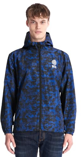 Inter - Giacca Impermeabile, Collezione Esclusiva Rain, Unisex-Adulto, Adatta per Tutte le Stagioni e Occasioni, Prodotto Ufficiale