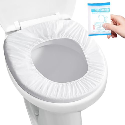 10PCS Quality Disposable Travel Toilet Seat Covers, Portable Toilet Seat Mats Pads for Public Toilets Hospital Hotel, Healthy White Toilet Seat Cushions for Men Women Girls, Each Individually Packaged