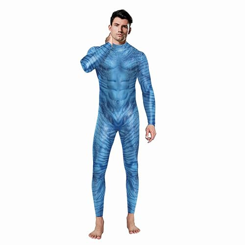 Shukqueen Damen Omaticaya Prinzessin Neytiri Cosplay Jumpsuit Halloween Performance Bodysuit Cosplay Kostüm